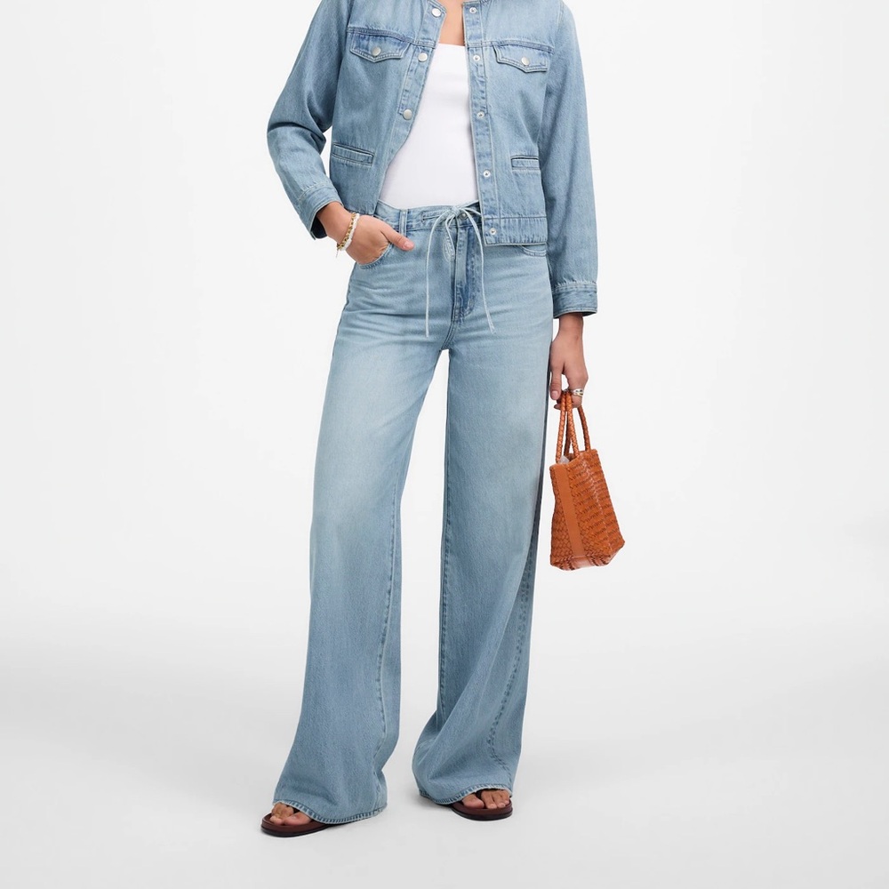 Madewell Superwide Leg Jeans Airy Denim Collection Light Wash Tags Attached